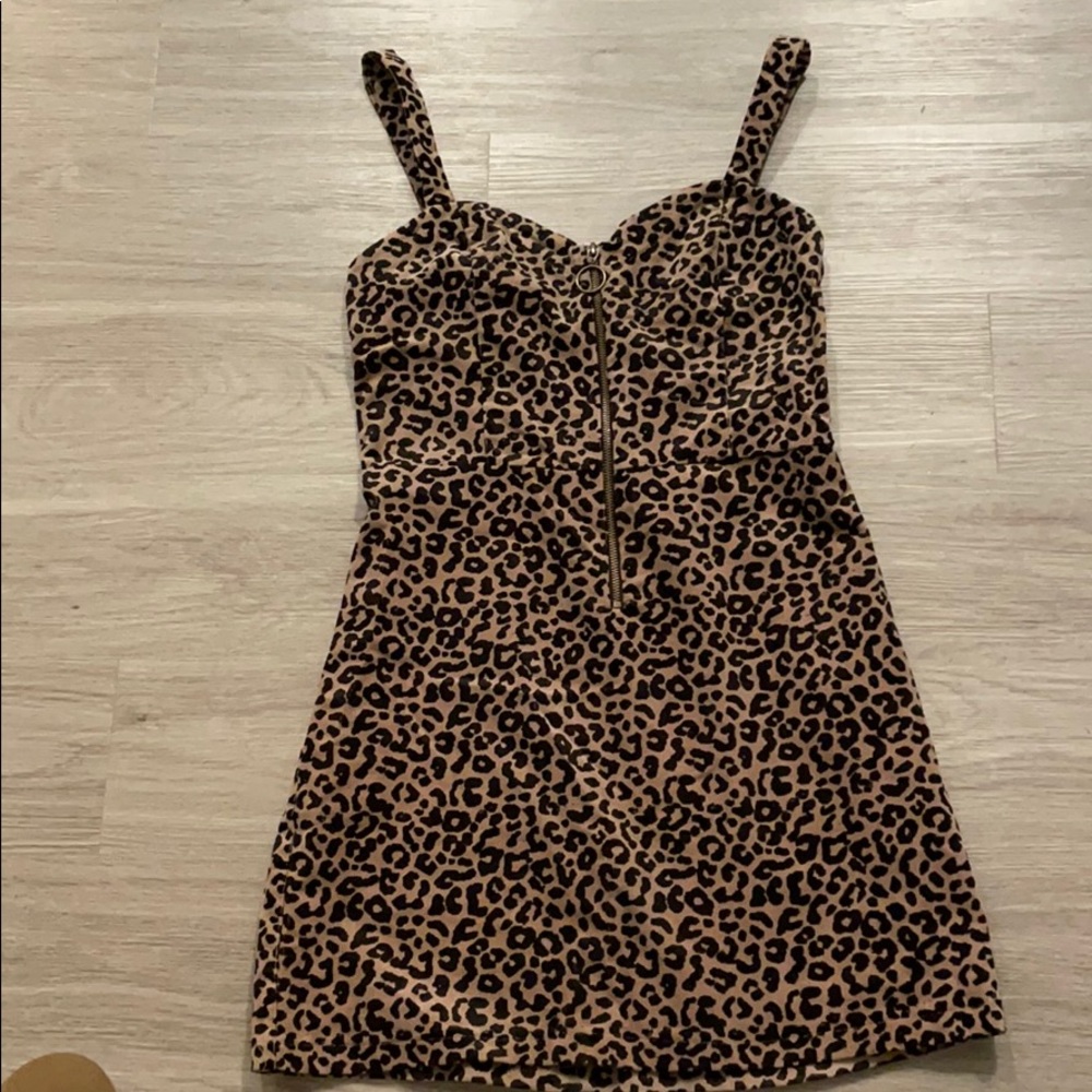 Leapord zip dress